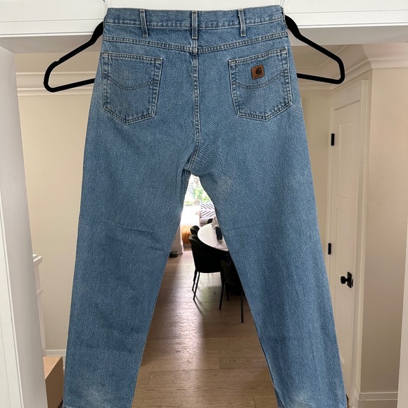 Men's CARHARTT B17-STW Relaxed Fit Stonewashed Denim Dungaree - 38 W x 34 L - Picture 3 of 13